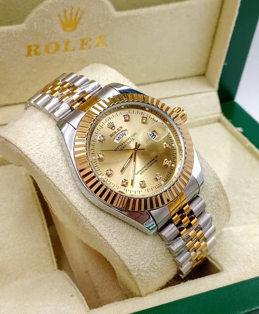 ﻿STYLE SHYLE  RLX - 2 Tone -Day & Date-Stainless Steel- N3